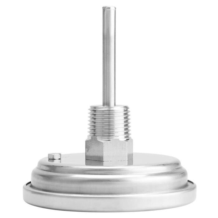 Thermomètre De Brassage Bimétallique 0-220°F / -10-100°C - Filetage 1/2" MNPT, Acier Inox 304, Pour Bière, Vin, Bouilloires Maison - 8