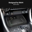 RoverOne Chargeur Sans Fil Voiture pour Toyota RAV4 2019 2020 2021 Compatible avec iPhone, Samsung, Huawei ou Appareils Qi-1