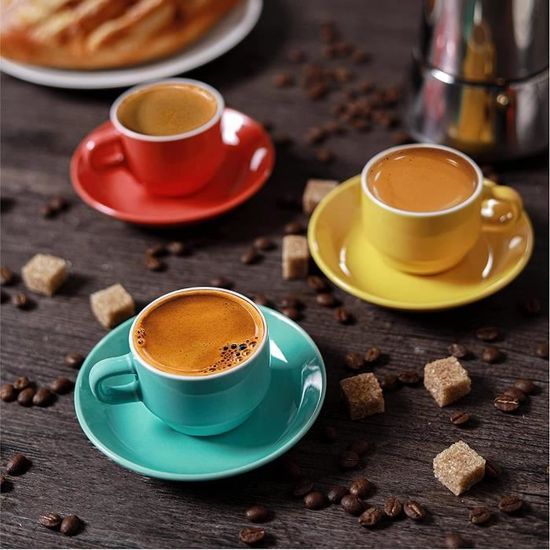 Tasses à café lot de 6 - tasses à café - tasse à café - 150ML - céramique -  branché et