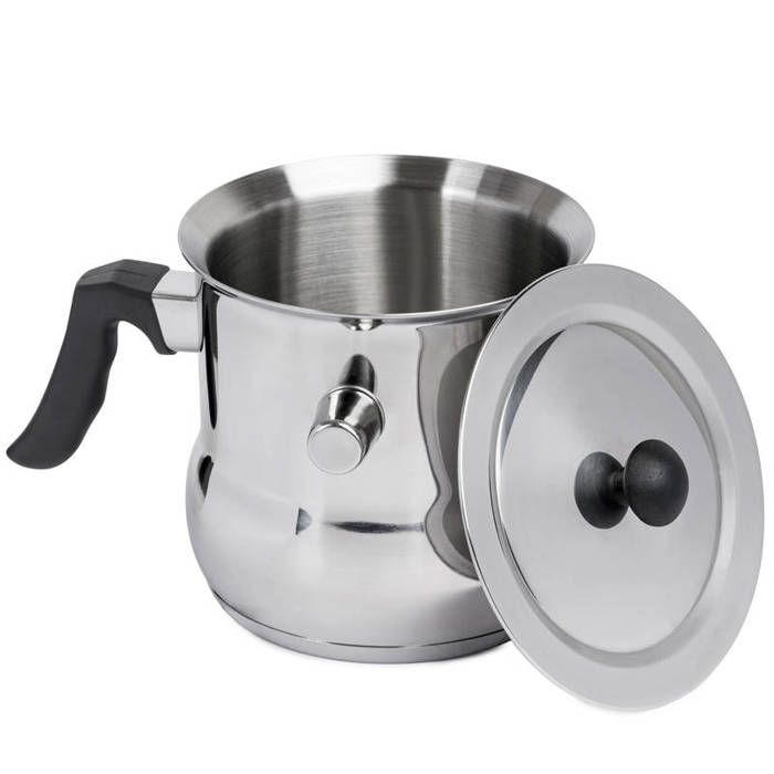 Set Casserole Avec Couvercle En Acier Inoxydable Adaptée à L'induction