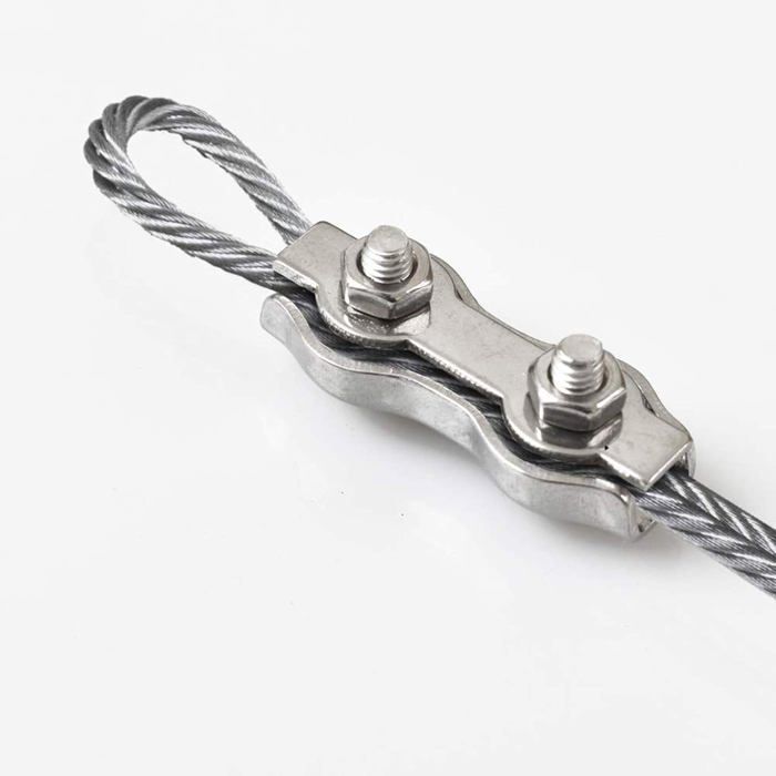 Pangdapengpeng Lot 24 Pièces Serre-Câbles Inox M4 - 12 Pinces Duplex + 12 Cosses Cœur Pour Câble Acier 4mm