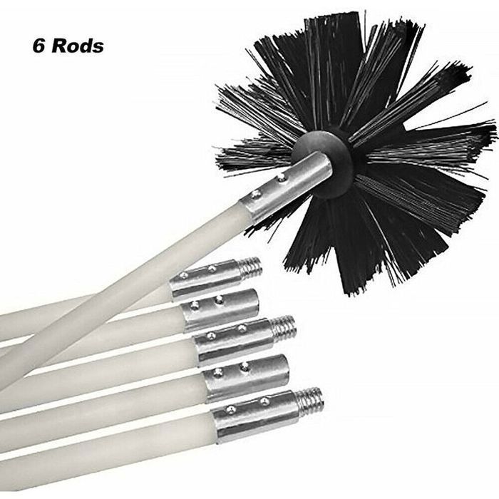 Brosse De Ramonage Ultrabra - Pour Cheminée, Poêle à Granulés - Kit Avec Manche Fibre De Verre