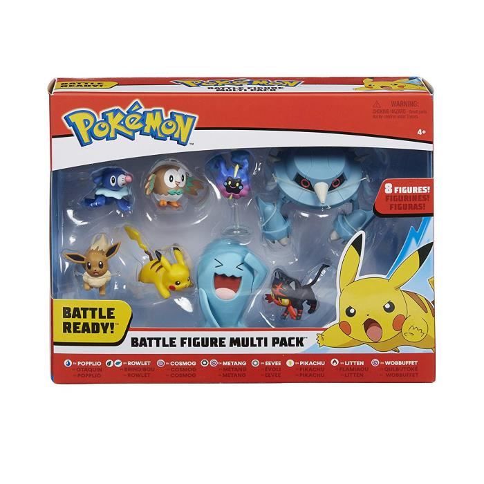 Lot de 8 figurines Pokémon rigolotes : Ectoplasma, Salamèche, Carapuce