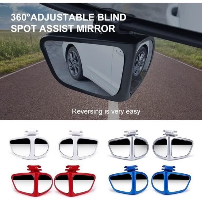 2 Miroirs Angle Mort Voiture - Grand Angle 360° Réglable | Pour Camion, SUV, Van - Sécurité Conduite