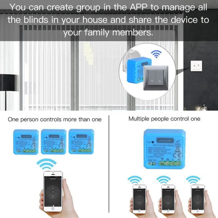 Interrupteur Volets Roulants Wifi, Module De Commande Minuterie Pour ...