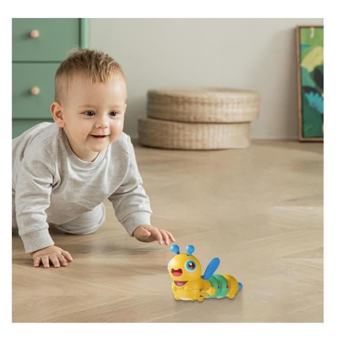 Jouet Chenille à Remonter – Mécanique, Colorée, Rampe Et Tord, En ABS, Parfait Pour Bébé (0-3 Ans)
