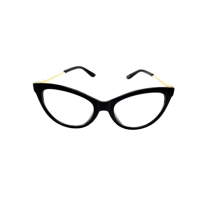 LUNETTES VUE FEMME NOIR CATHY IL CHAT PAPILLON BRANCHES OR FINE