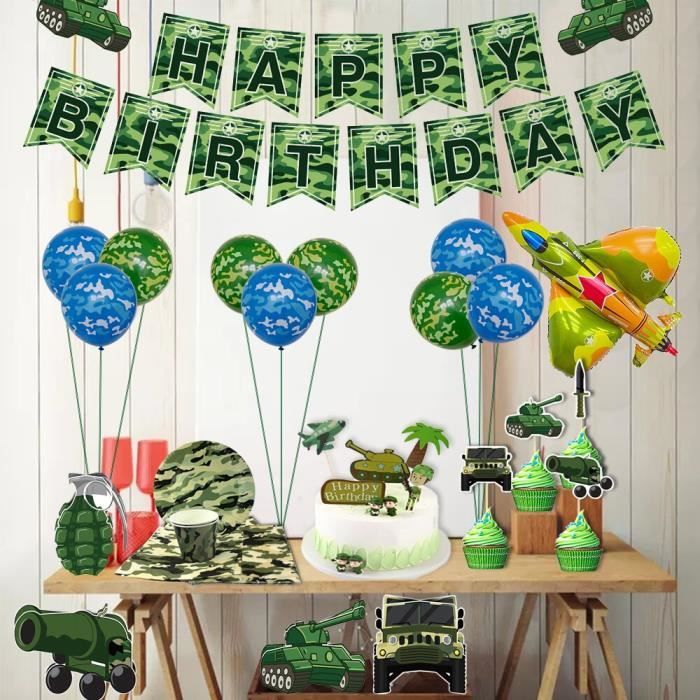 Ballon à Plat Camouflage pour l'anniversaire de votre enfant - Annikids