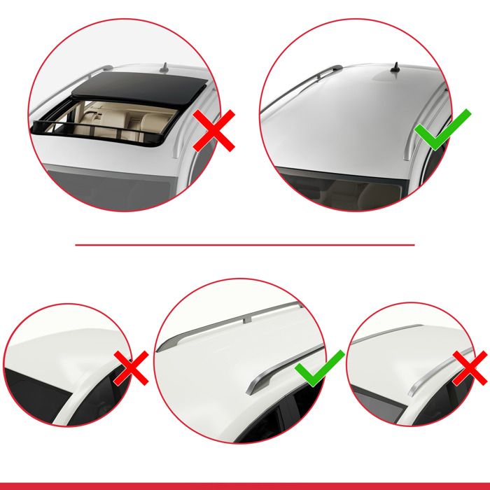 Barres De Toit Aluminium Pour Renault Trafic 3 Short L1 (2014+) - Portée 75 Kg, Pour Coffre, Porte-vélos, Bagages