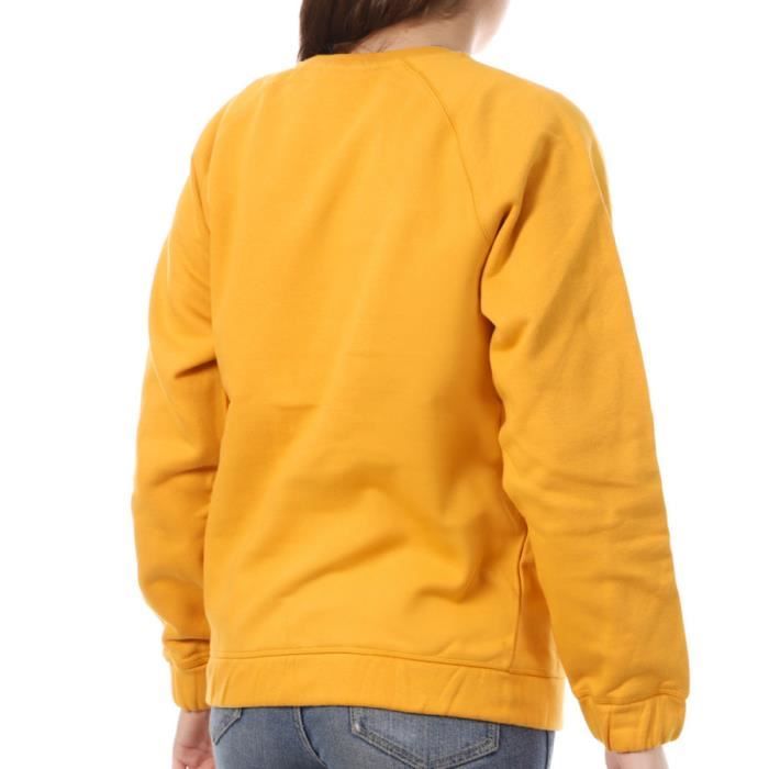 Sweat Femme Jaune JOTT Reign Manches Longues Col Rond Logo Brode Jaune Cdiscount Pret a Porter