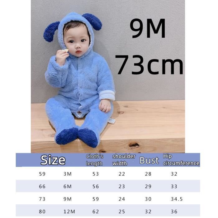Gigoteuse Pyjama Barboteuse d Hiver Chaud Combinaison avec Pieds en Coton epais Grenouillere a Capuche Bebe pour Fille Garcon Bleu Bleu Cdiscount Pret a Porter