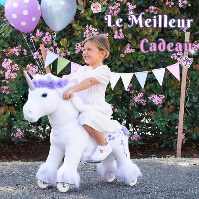 PonyCycle Modèle Essentiel E Cheval à Bascule à Monter (Noir / Taille 3 pour Enfants de 3 à 4
