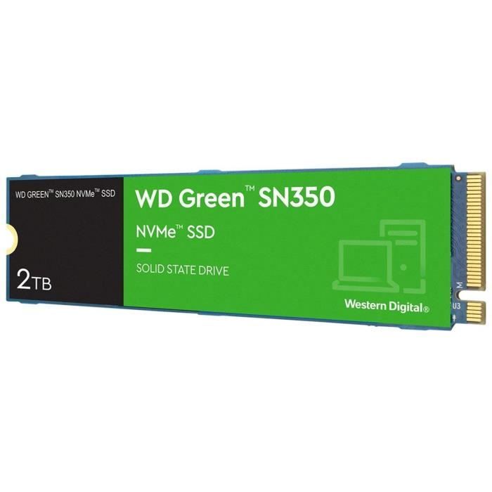 WESTERN DIGITAL - Green SN350 - Disque SSD Interne - 2 To - M.2