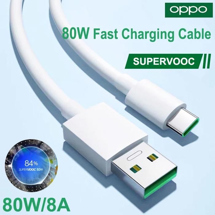 Chargeur Rapide 80W Supervooc Pour OnePlus 10 Pro Et OPPO Find X5 Pro - Câble Type C Inclus, Neuf