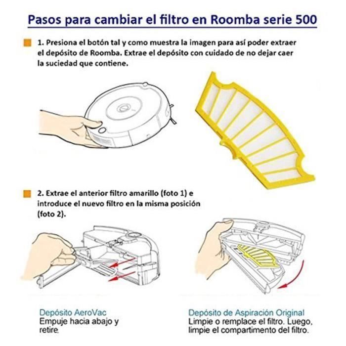 iRobot Brosse latérale pour Roomba, série e et i, paquet de 3