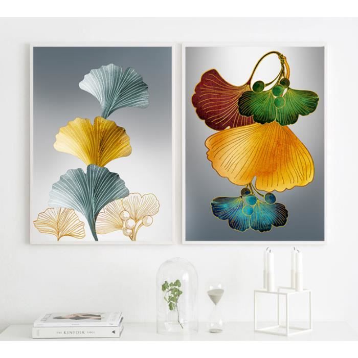 Tableaux décoratifs - Tableau Moderne Ginkgo lutos leaves - Abstrait Maroc