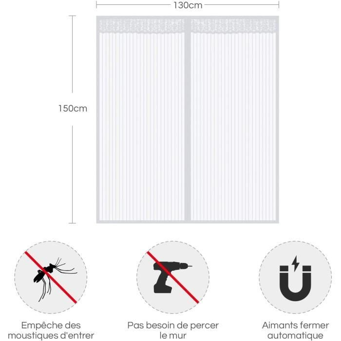 Moustiquaire Auto-agrippante Mascot Pour Fenêtre - 130x150 Cm - À Découper - Neuf