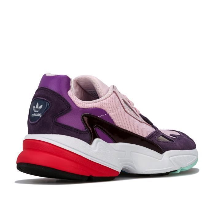 Baskets ADIDAS ORIGINALS Falcon Femme Rose Tige textile
