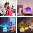 KENLUMO Noël Cadeau Fille Veilleuse Enfant Stitch Lampe de chevet LED télécommande Lampe de nuit Touchez pour changer de couleur-3