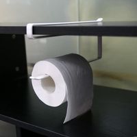 Porte-rouleau de papier essuie-tout créatif sur pied, support de rouleau de papier en bois pour armoire, table (fond rond) pour salle de bain, cuisine, comptoir (A