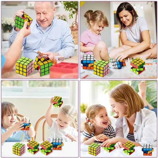 Lot De 12 Mini Cubes Rubiks 3x3 - 3 Cm - Voyage - Entraînement Cérébral