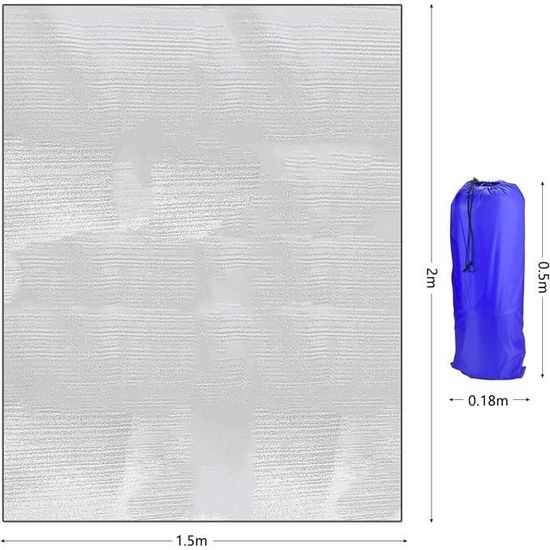 Tapis Isolant Camping Aluminium - Pliable, Imperméable | Réfléchit La Chaleur - 4 Tailles Disponibles