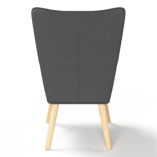 Fauteuil Scandinave Ivar En Tissu Gris Anthracite