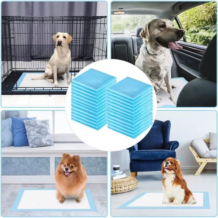 Lot De 100 Tapis Educateurs Pour Chiens, 33 X 45 Cm Couches Tapis De Dressage Jetables Pour Chiotsuper Absorbantsanti Odeurs 87622910