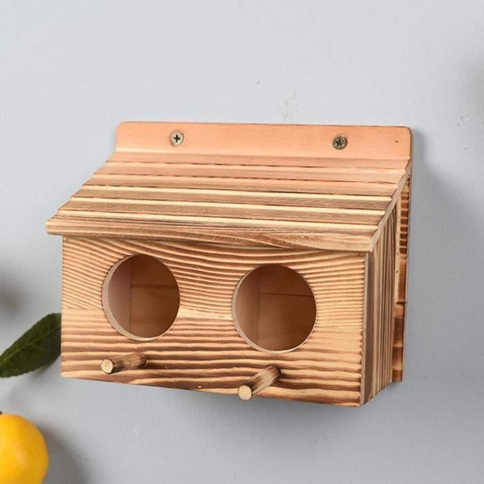 Lot De 4 Nichoirs à Oiseaux En Bois - Maisons Suspendues Extérieur