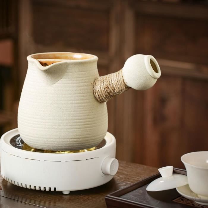 Théière en porcelaine, infuseur à thé Durable avec filtre à thé, bouilloire  avec poignée Anti-brûlure pour la 380 ml