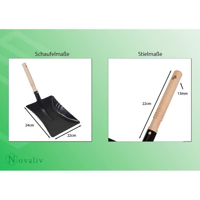 Ensemble Balai et Pelle Long Manche, Balai Raclette Sol, Rotative 180 ...