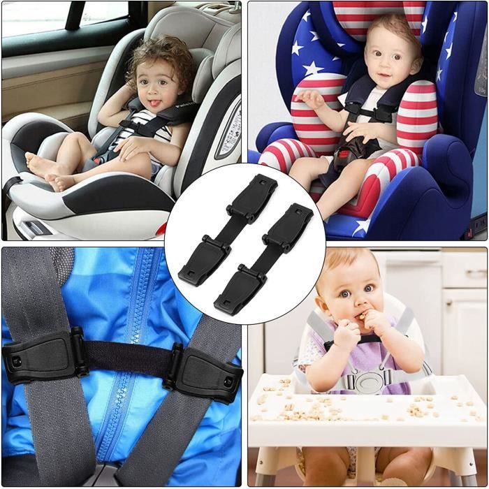 2 Pièces Chest Clip sécurité bébé, Sangle ceinture de sécurité voiture,  Empêche l'enfant de sortir les bras du harnais, Boucle de protection pour