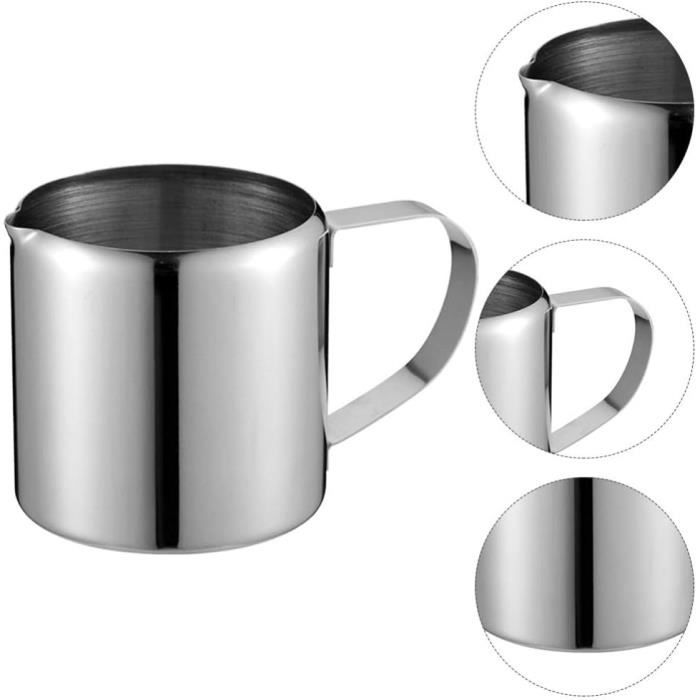 Lot De 4 Mini Pichets à Crème En Inox – 90 Ml – Pour Café, Expresso, Lait Ou Sauces – Design Compact Et élégant - 12