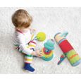 LUDI - Coffret d’éveil - Set de jouets spécial développement sensoriel | Pyramide + Balle à picot + rouleau gonflable - dés 6mois-4