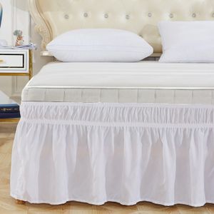 Jupe De Lit à Volants Beige - Taille Queen/King, Tombée 12 Pouces (30cm) - Coton/polyester Occasion