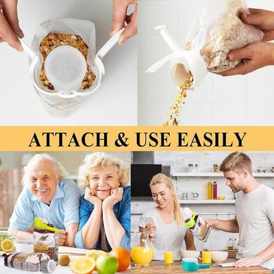 Pinces à Sachets Avec Bec Verseur – Réutilisables, étanches Et Pratiques Pour Garder Tes Snacks, Café Ou Farine Au Frais