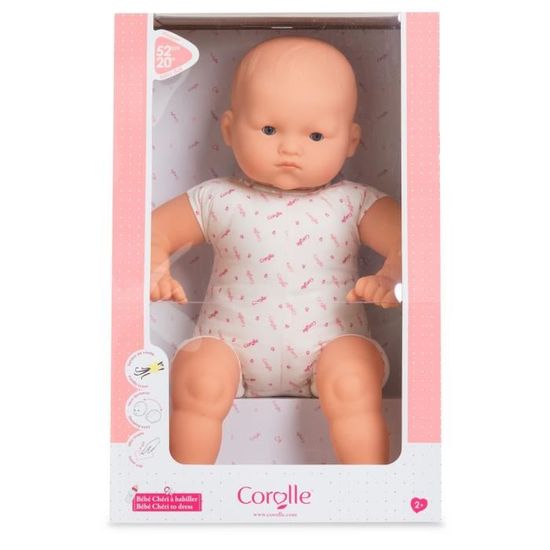 Poupon Bebe Cheri a Habiller 52cm COROLLE Yeux dormeurs Senteur de vanille Des 2 ans Cdiscount Jeux Jouets