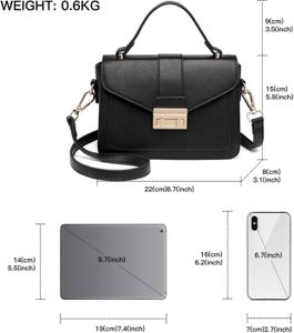 Sac à Main NICOLE & DORIS 3 En 1 - Fourre-Tout Multicolore Violet/Noir - Cuir PU - Grand Capacité
