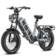 Vélo électrique EAHORA Juliet - Moteur1000W - Autonomie 190KM -SHIMANO 7 vitesses - Frein à huile - Batterie 48V60AH - Pneus20"-Bleu-0