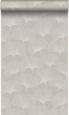 papier peint feuilles de ginkgo gris chaud grisé brillant - 0,53 x 10,05 m - 347749-0