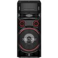 LG XBOOM ON7 - Système audio High Power Lecteur CD, Bluetooth, Boomer 8’’, Lumières multicolores, Fonctions DJ & Karaoké-0