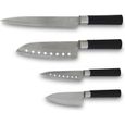 Set de 4 couteaux professionnels de style japonais pour usage domestique – Set de couteaux 4 Santoku-0