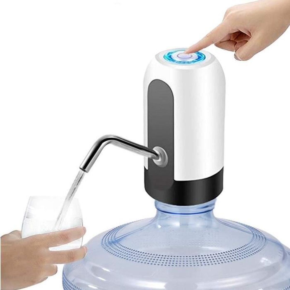 B Houkiper Portable Barreled eau électrique automatique pompe à eau potable distributeur USB alimenté bouton de linterrupteur 