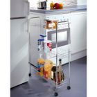 Desserte cuisine Florence - WENKO - Chariot de rangement à roulettes - Métal - Gris - 38x63x25 cm