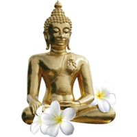Stickers bouddha fleurs Ref: NW2037 90x130 cm