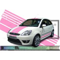 Ford Fiesta ST complet Bandes latérales capot toit hayon - ROSE -Kit Complet  - Tuning Sticker Autocollant Graphic Decals