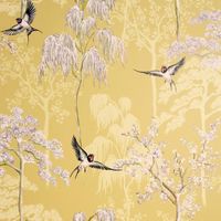 Papier Peint Jardin Japonais Ocre Arthouse 908002 - Ocre / Rose Pâle