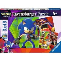 Ravensburger - 00005695 - Puzzles 3x49 p - les aventures de sonic / sonic prime