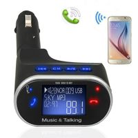 TD® Kit LCD Bluetooth voiture sans fil USB MP3 Transmetteur FM Radio - Accessoire auto Kit Main Libre Bluetooth, Remote control,