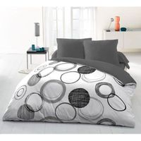 Parure De Lit 2 Pièces Microfibre - Style Baroque Luxueux - Housse Couette 140x210 Cm + Taie Oreiller - Bleu Hypoallergénique